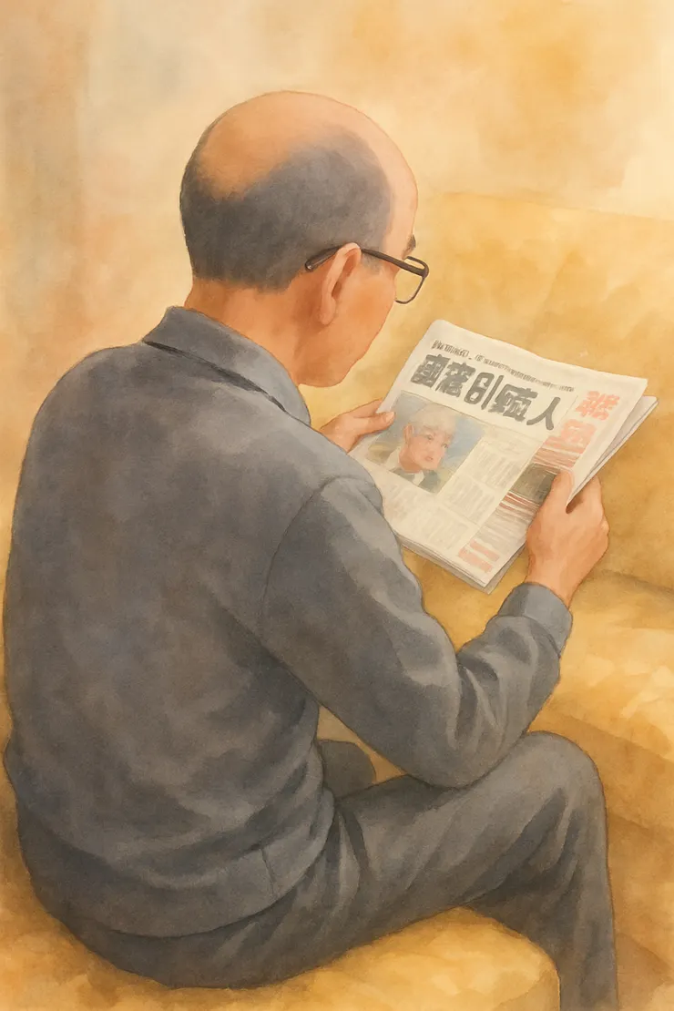 喜歡看報紙的阿爸-ChatGPT生成