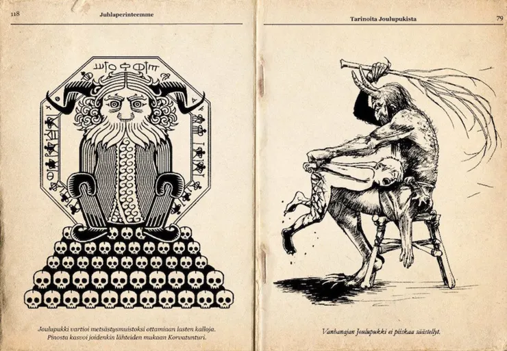 圖片來源：finlandvakantieland 網站 / 聖誕山羊 (Joulupukki)，聖誕老人的前生