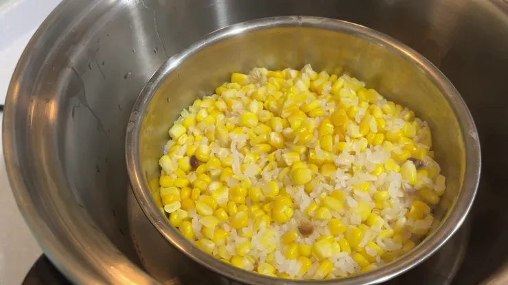 玉米炊飯完成