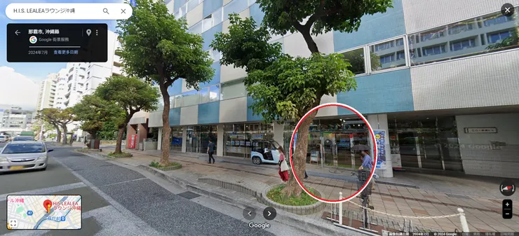 接待所。避免有人和我一樣在大片落地窗前找不到門，我把門圈起來了。