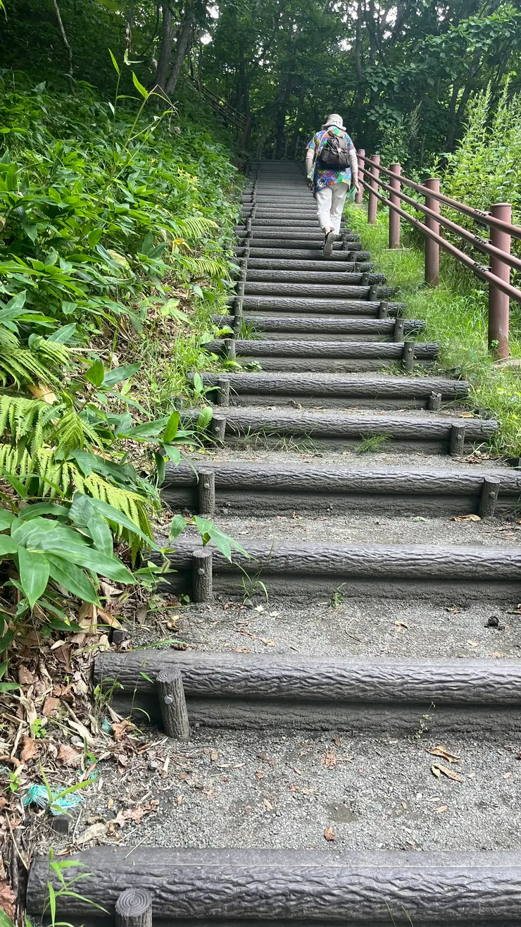 看起來很陡,但距離不遠。