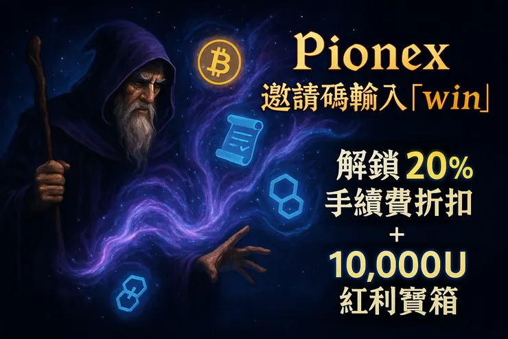 使用 Pionex 推薦碼「win」可解鎖 20% 手續費折扣與 10,000U 紅利
