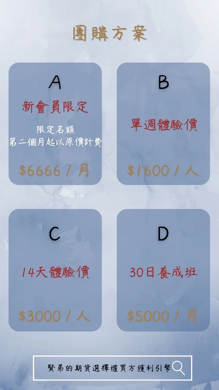 價目表