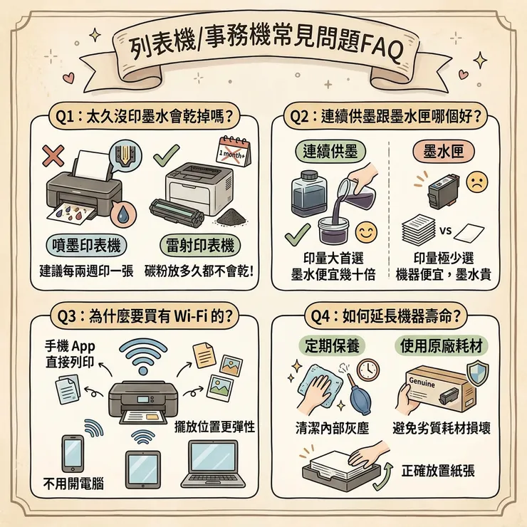列表機/事務機常見問題FAQ