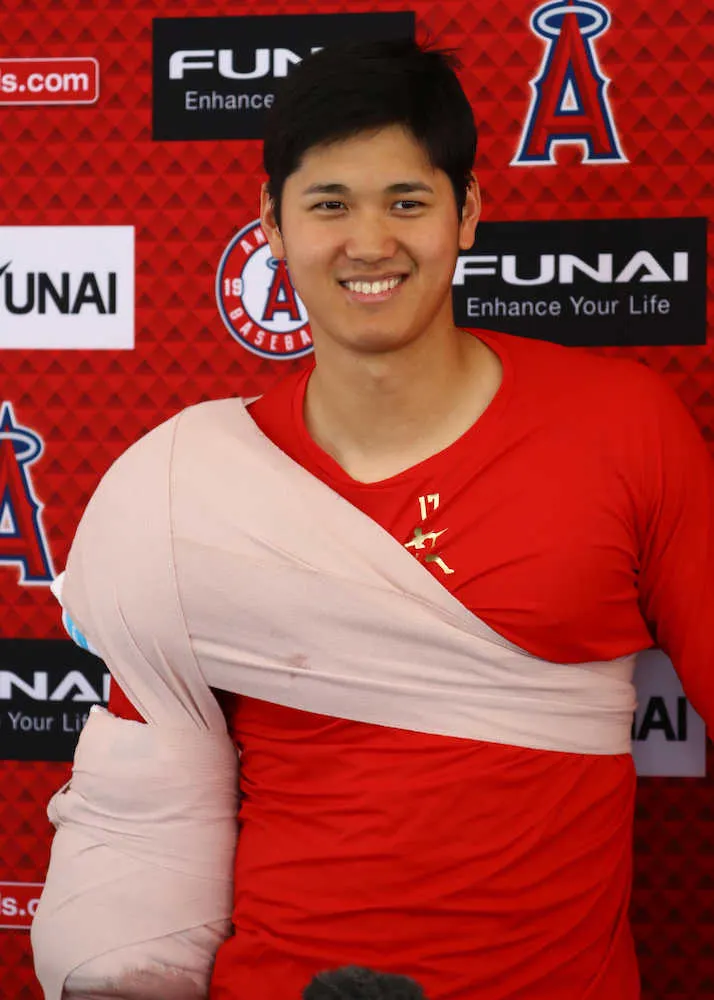 2018大谷翔平登板後冰敷