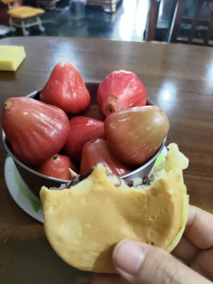 在屏東吃的蓮霧+萬丹紅豆餅