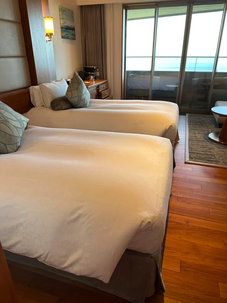 舒適的雙床！陽台還有２張藤椅！！