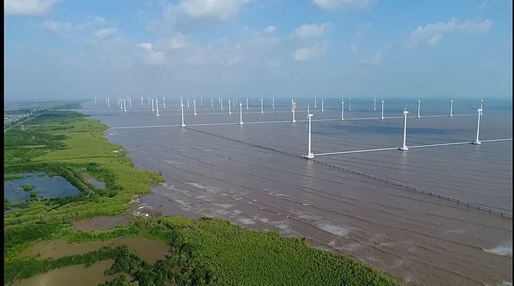 位於薄遼省的風場示意圖