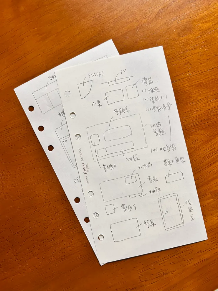 將家裡拆分成各個小區域，每天整理一個區域，完成後塗上顏色