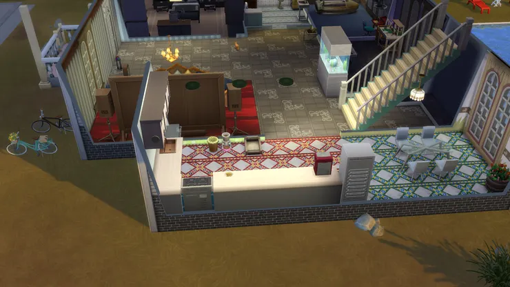 貓砂盤和餵食器。夜神家是貓奴。