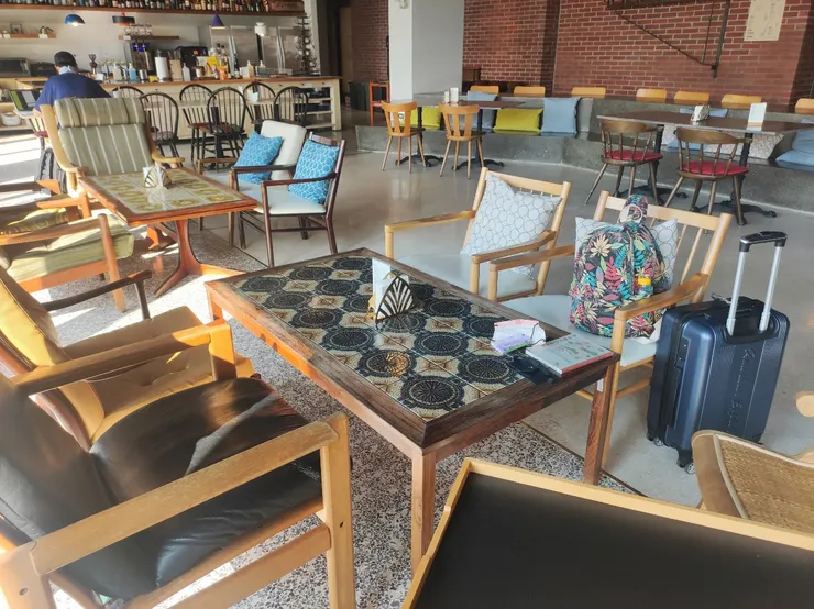 旅館的用餐和休憩區