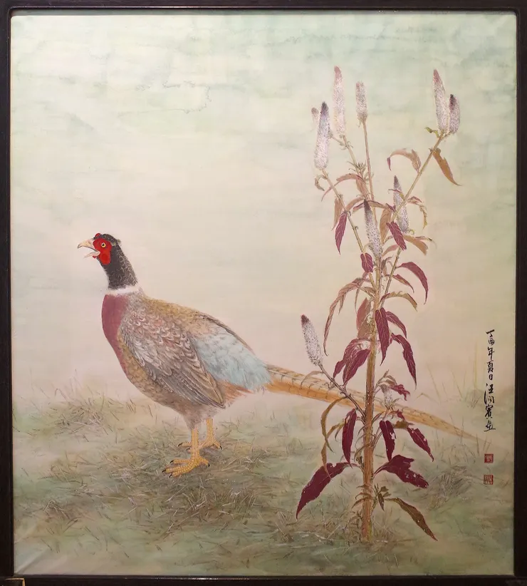 〈雉鴝萬里霜/霜晨鴝聲〉