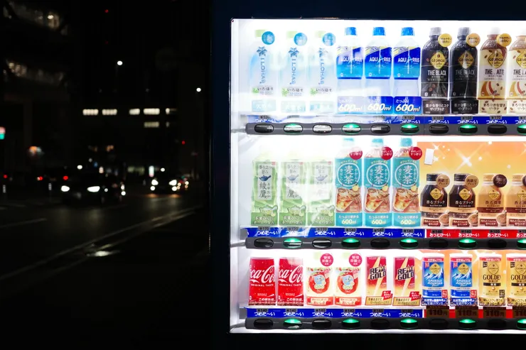 日本到處都有販賣機，到任何地方都不怕口渴