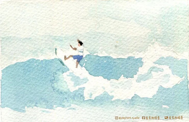 繪製參考：臺灣國際衝浪公開賽影像