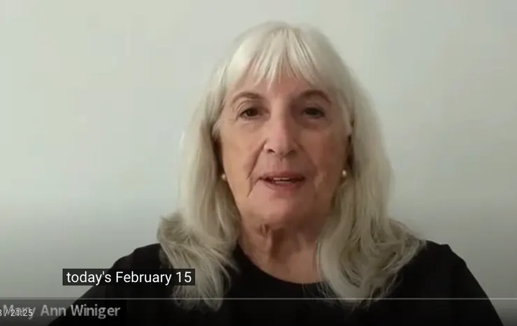 圖源：截圖自Mary Ann Winiger頻道