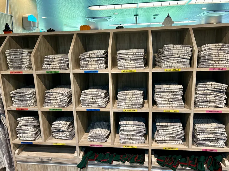 山水館不同大小浴衣