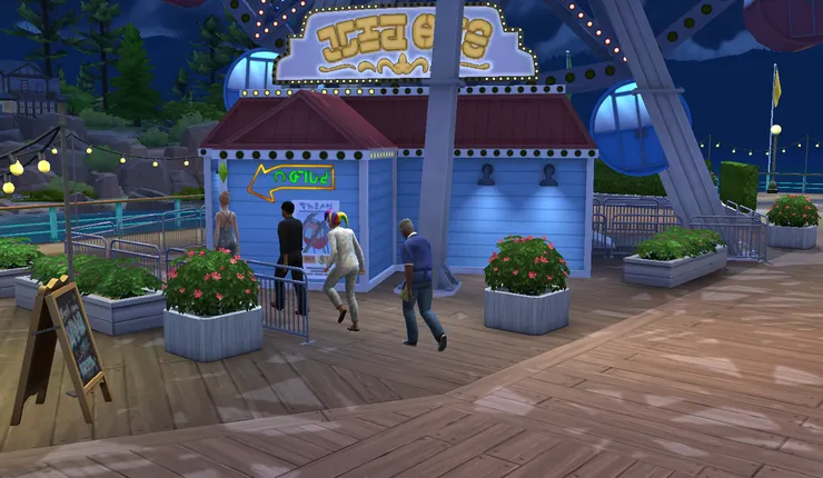 先四個人去搭摩天輪~