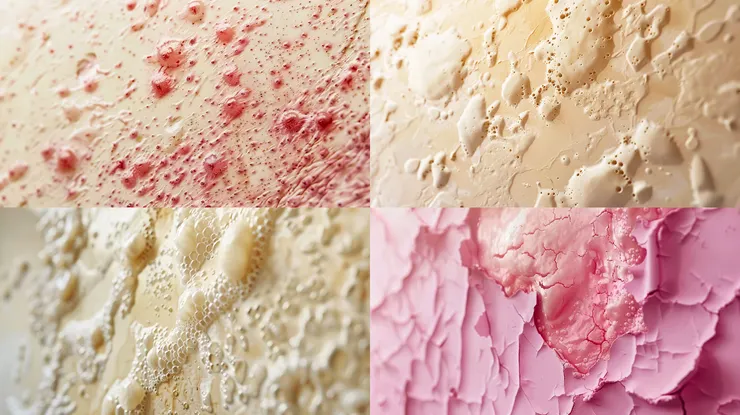 a huge pimple on the wall of bedroom, closeup shot, --ar 16:9