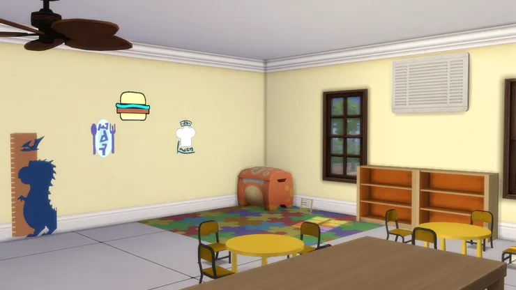 玩具箱跟簿架一樣顏色。