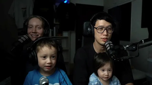 （圖說：全家總動員！迺哥信仰與家庭的網路事工妻兒也一起參與。）