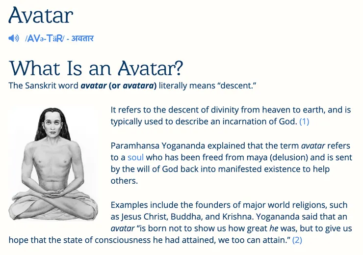 Avatar in The Yogic Encyclopedia