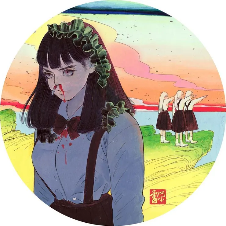 受浮世繪影響的藻初登場作品。台北展展出作品。