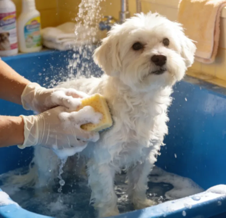 - 水溫抓在35~38℃,摸起來溫溫的不燙手,跟你洗澡的溫度差不多