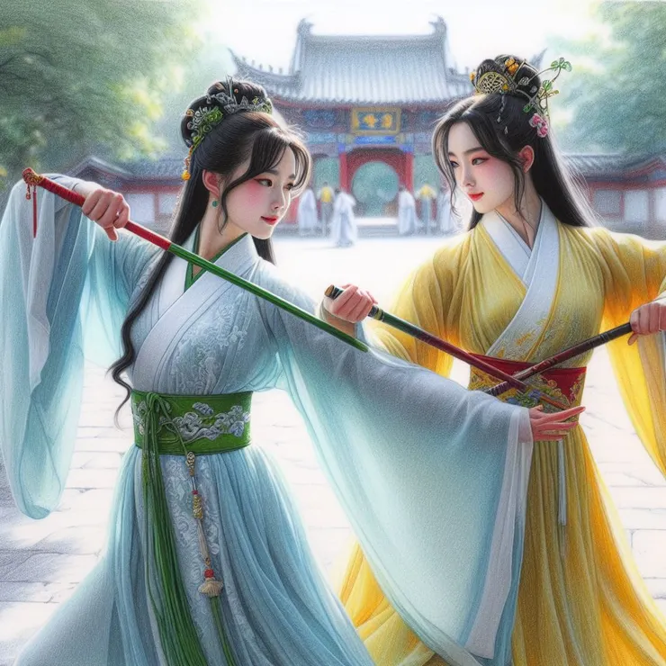 我的要求是一手綠色馬鞭一手紅色匕首，結果生成怪武器！