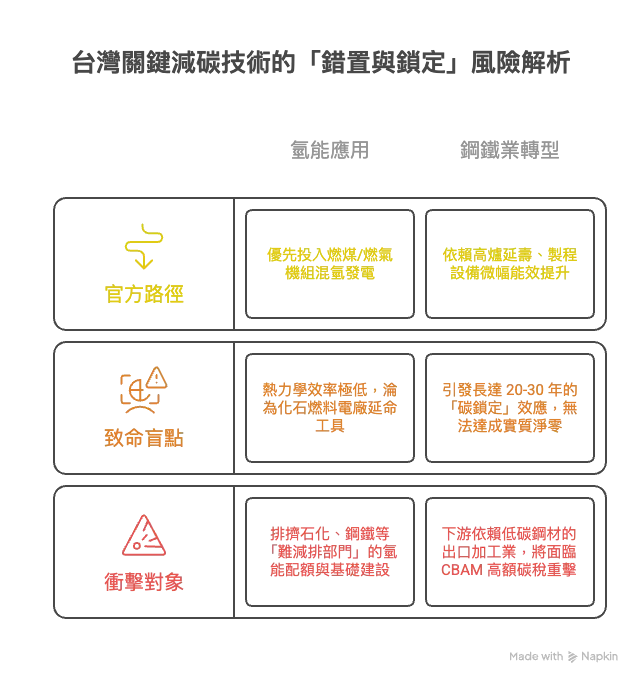 台灣關鍵減碳技術的風險解析