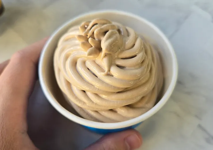 智齒還沒拆線所以只能點杯裝，畢竟甜筒裝的話吃比較慢就會流的滿手都是...😅