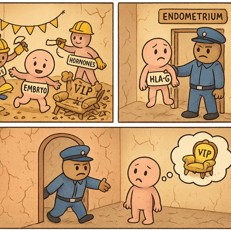 圖 3：甲基化失常讓內膜出包，胚胎著床變困難重重。