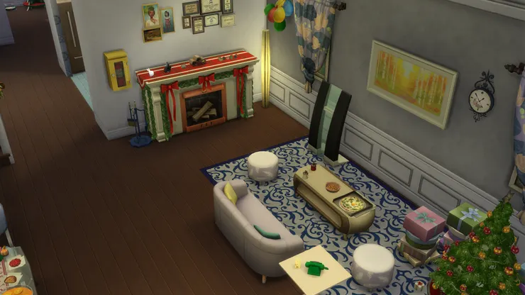 屋裏果然溫馨又歡樂，色彩繽紛的。