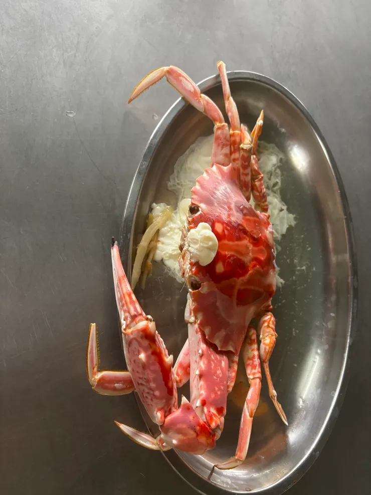 蟹身超巨（那不是放🐟的盤子嗎😎