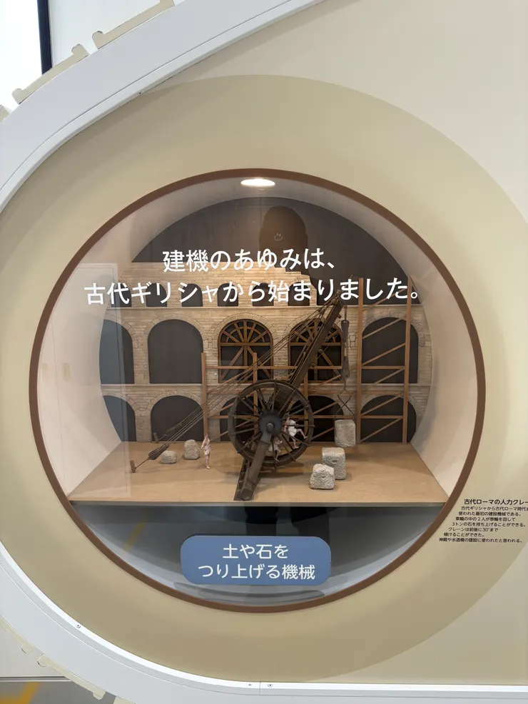 古時候運用人力搭配機構力學的起重機，能夠將大石塊搬到二、三樓去。