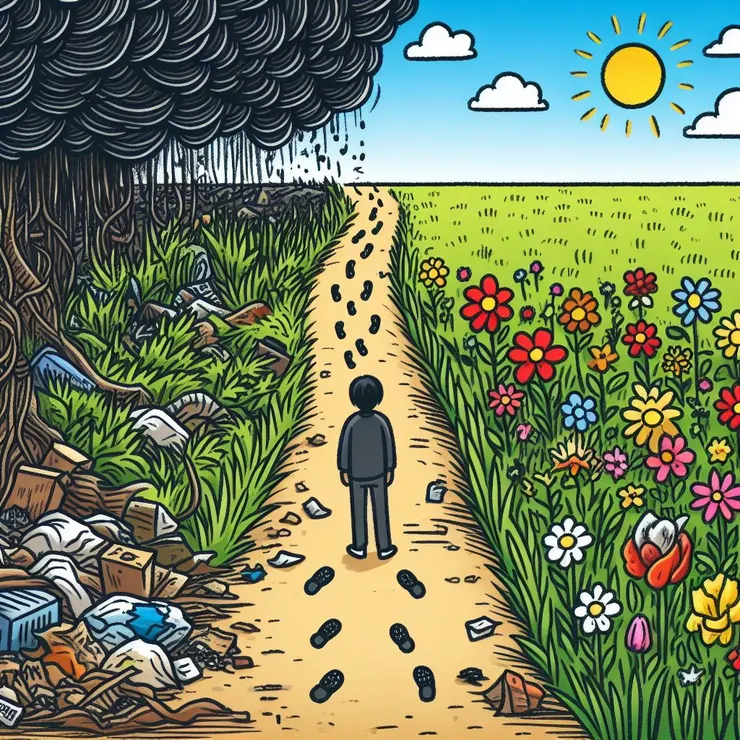 AI示意圖：面對挑戰時，你選擇哪一種心態