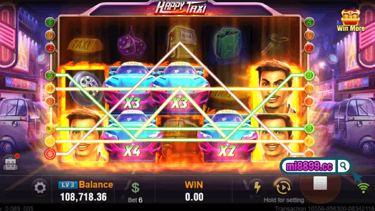 happy taxi jili game interface