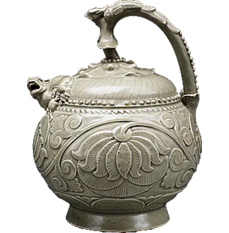 青瓷提梁倒灌壺，現藏於陝西歷史博物館