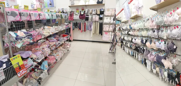  「思夢樂」女性內著區。