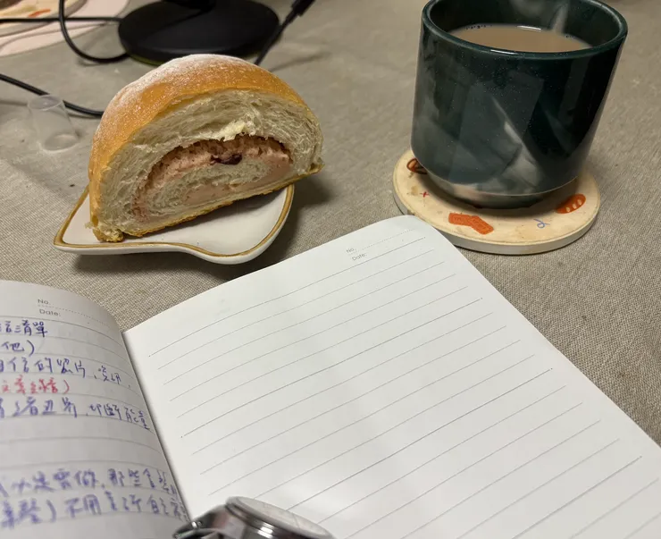 吃飯時，用紙筆寫點心情