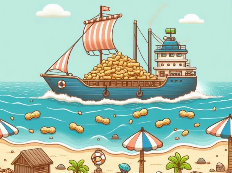 收成了，貨輪載滿了花生，然而...