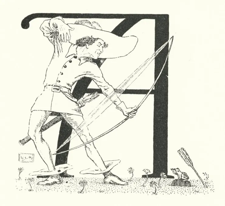 A was an Archer who shot at a frog.