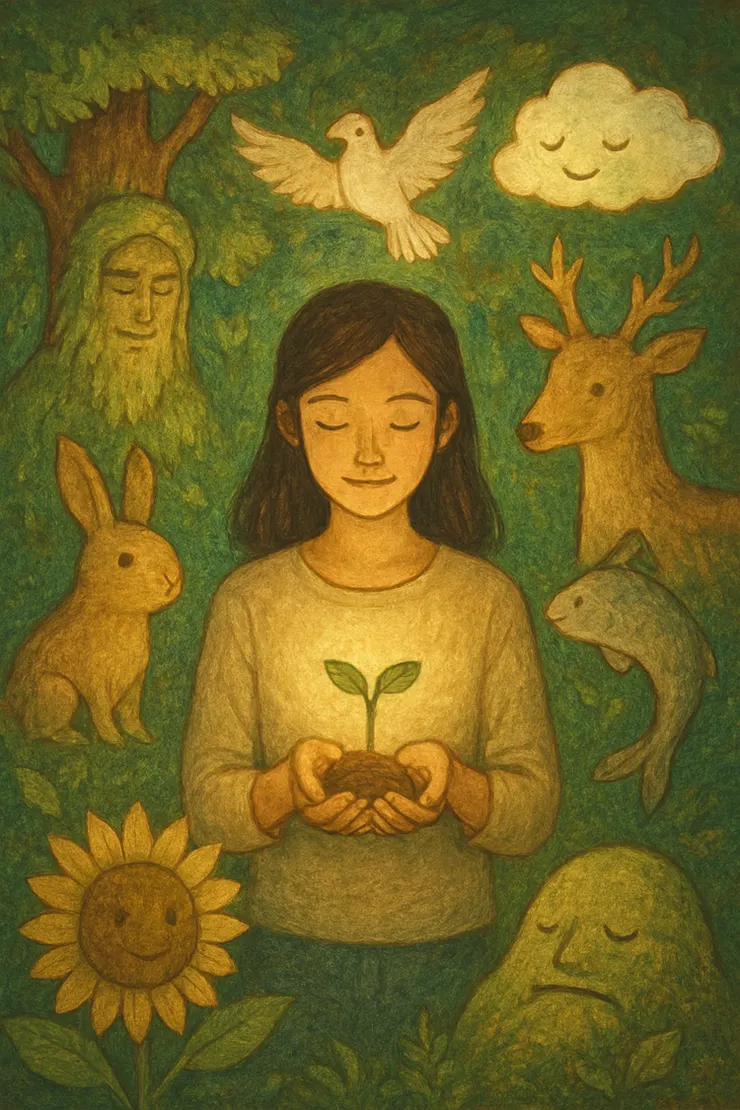 Copilot幫我畫的---世間萬物皆有靈。