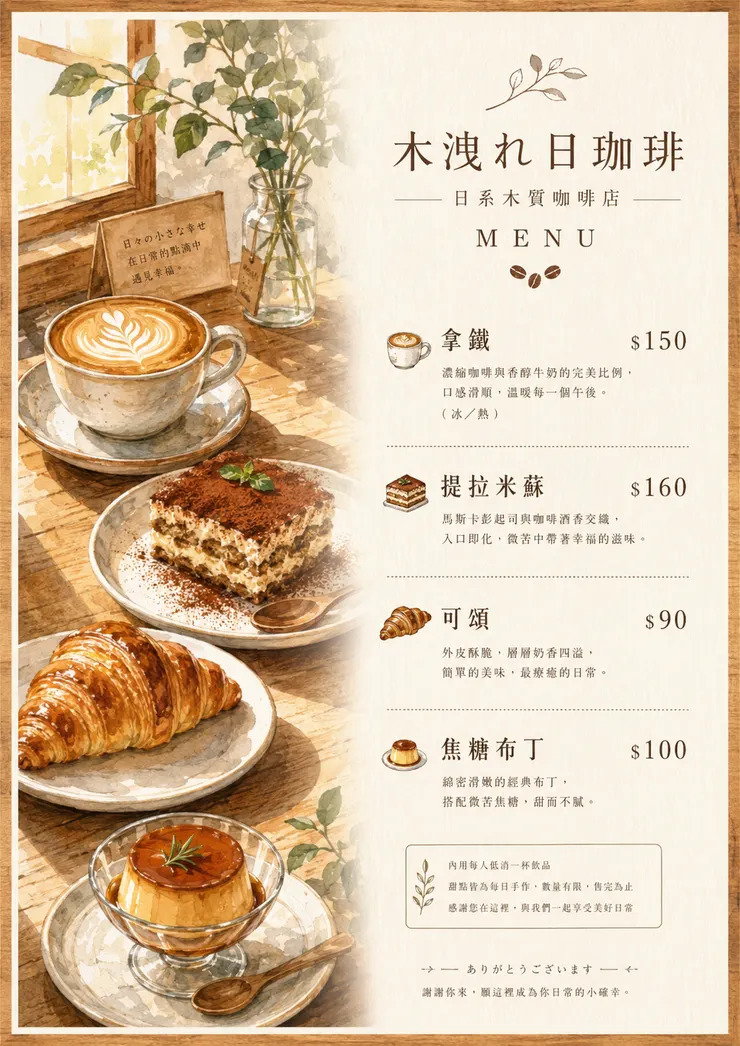 插畫菜單