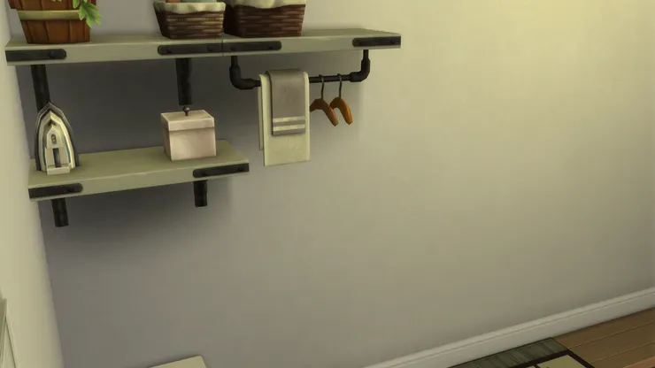 這裏最後決定放這個雜物架的原因是,架子不用佔地面的空間,不但令房間看起來大些,走過去衣櫃時也不會覺得太窄。