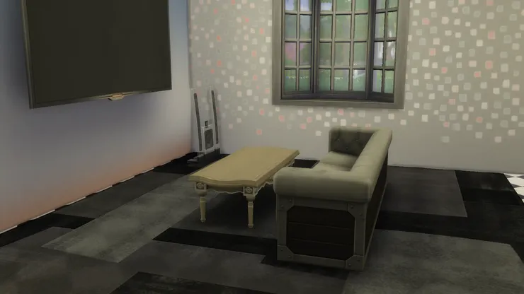 沙發跟地氈很配，有不同的灰色。