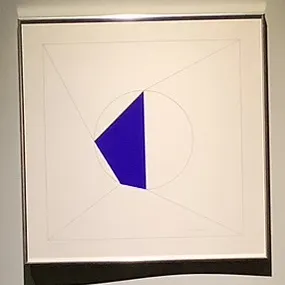 《多邊形紙上作畫》紙本繪圖，1970