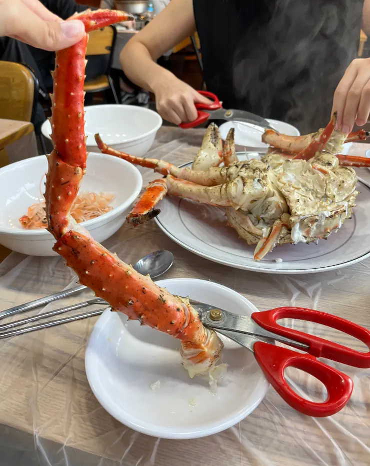 帝王蟹巨大的腳