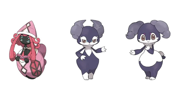 卡璞・蝶蝶、愛管侍 (雄性的樣子)及愛管侍 (雌性的樣子)