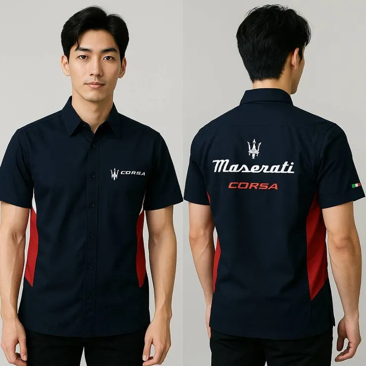 MASERATI CORSA 襯衫｜義式撞色制服製作流程分享  