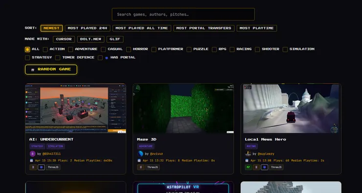 自己做的遊戲也出現在官網上了~